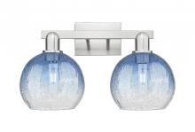 Innovations Lighting 716-2W-SN-G483-8SB - Brookhaven Globe - 2 Light - 16 inch - Brushed Satin Nickel - Bath Vanity Light