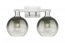 Innovations Lighting 716-2W-SN-G483-8SL - Brookhaven Globe - 2 Light - 16 inch - Brushed Satin Nickel - Bath Vanity Light
