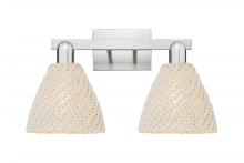 Innovations Lighting 716-2W-SN-NBD-75-NAT - Bristol Natural - 2 Light - 16 inch - Brushed Satin Nickel - Bath Vanity Light
