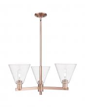 Innovations Lighting 716-3CR-AC-GBC-82 - Berkshire Glass - 3 Light - 30 inch - Antique Copper - Stem hung - Pendant