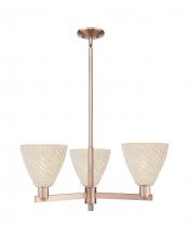 Innovations Lighting 716-3CR-AC-NBD-75-NAT - Bristol Natural - 3 Light - 18 inch - Antique Copper - Pendant