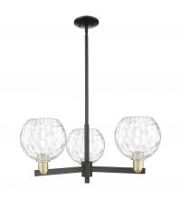 Innovations Lighting 716-3CR-BAB-G1215-8 - Athens Water Glass - 3 Light - 30 inch - Black Antique Brass - Stem hung - Pendant