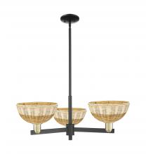 Innovations Lighting 716-3CR-BAB-NBD2-9-NAT - Bristol Natural II - 3 Light - 31 inch - Black Antique Brass - Stem hung - Pendant