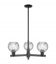 Innovations Lighting 716-3CR-BK-G1215-6 - Athens Water Glass - 3 Light - 28 inch - Matte Black - Stem hung - Pendant
