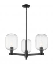 Innovations Lighting 716-3CR-BK-G460-7CL - Preston Cylinder - 3 Light - 18 inch - Matte Black - Pendant