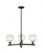 Innovations Lighting 716-3CR-OB-G1216-6WM - White Mouchette - 3 Light - 28 inch - Oil Rubbed Bronze - Stem hung - Pendant