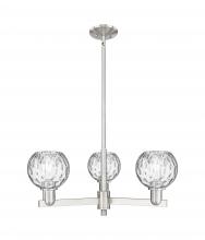 Innovations Lighting 716-3CR-SN-G1215-6 - Athens Water Glass - 3 Light - 28 inch - Satin Nickel - Stem hung - Pendant