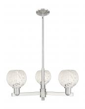 Innovations Lighting 716-3CR-SN-G1216-6WM - White Mouchette - 3 Light - 28 inch - Satin Nickel - Stem hung - Pendant