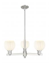 Innovations Lighting 716-3CR-SN-G1217-6WV - White Venetian - 3 Light - 28 inch - Satin Nickel - Stem hung - Pendant