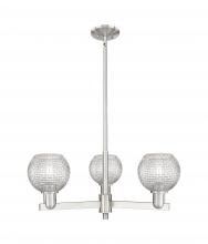 Innovations Lighting 716-3CR-SN-G122C-6CL - Athens - 3 Light - 28 inch - Satin Nickel - Stem hung - Pendant