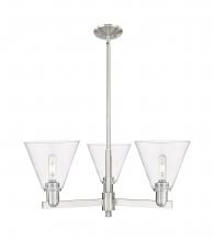 Innovations Lighting 716-3CR-SN-GBC-82 - Berkshire Glass - 3 Light - 30 inch - Satin Nickel - Stem hung - Pendant