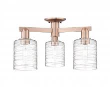 Innovations Lighting 716-3F-AC-G1113 - Cobbleskill - 3 Light - 23 inch - Antique Copper - Semi-Flush Mount