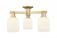 Innovations Lighting 716-3F-BB-G559-5GWH - Bridal Veil - 3 Light - 6 inch - Brushed Brass - Semi-Flush Mount