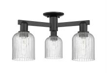 Innovations Lighting 716-3F-BK-G559-5SDY - Bridal Veil - 3 Light - 6 inch - Matte Black - Semi-Flush Mount