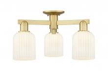 Innovations Lighting 716-3F-SG-G559-5GWH - Bridal Veil - 3 Light - 6 inch - Satin Gold - Semi-Flush Mount