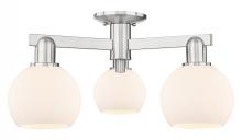 Innovations Lighting 716-3F-SN-G121-6 - Athens - 3 Light - 23 inch - Brushed Satin Nickel - Semi-Flush Mount