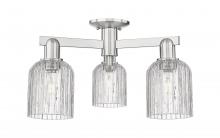 Innovations Lighting 716-3F-SN-G559-5CL - Bridal Veil - 3 Light - 6 inch - Brushed Satin Nickel - Semi-Flush Mount