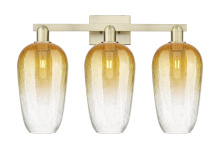 Innovations Lighting 716-3W-AB-G484-7AM - Brookhaven Flute - 3 Light - 26 inch - Antique Brass - Bath Vanity Light