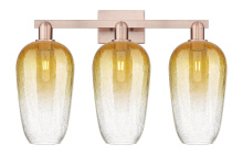 Innovations Lighting 716-3W-AC-G484-7AM - Brookhaven Flute - 3 Light - 26 inch - Antique Copper - Bath Vanity Light