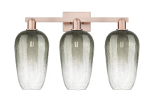 Innovations Lighting 716-3W-AC-G484-7SL - Brookhaven Flute - 3 Light - 26 inch - Antique Copper - Bath Vanity Light