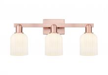 Innovations Lighting 716-3W-AC-G559-5GWH - Bridal Veil - 3 Light - 26 inch - Antique Copper - Bath Vanity Light