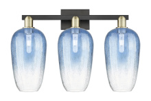 Innovations Lighting 716-3W-BAB-G484-7SB - Brookhaven Flute - 3 Light - 26 inch - Black Antique Brass - Bath Vanity Light