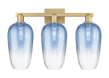 Innovations Lighting 716-3W-BB-G484-7SB - Brookhaven Flute - 3 Light - 26 inch - Brushed Brass - Bath Vanity Light