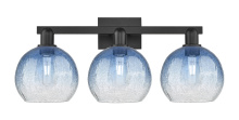 Innovations Lighting 716-3W-BK-G483-8SB - Brookhaven Globe - 3 Light - 26 inch - Matte Black - Bath Vanity Light