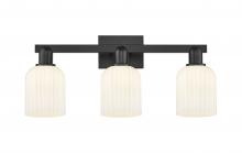 Innovations Lighting 716-3W-BK-G559-5GWH - Bridal Veil - 3 Light - 26 inch - Matte Black - Bath Vanity Light