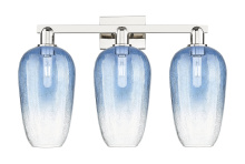 Innovations Lighting 716-3W-PN-G484-7SB - Brookhaven Flute - 3 Light - 26 inch - Polished Nickel - Bath Vanity Light