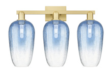 Innovations Lighting 716-3W-SG-G484-7SB - Brookhaven Flute - 3 Light - 26 inch - Satin Gold - Bath Vanity Light