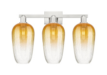 Innovations Lighting 716-3W-SN-G484-7AM - Brookhaven Flute - 3 Light - 26 inch - Brushed Satin Nickel - Bath Vanity Light