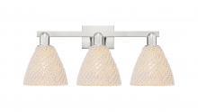 Innovations Lighting 716-3W-SN-NBD-75-NAT - Bristol Natural - 3 Light - 26 inch - Brushed Satin Nickel - Bath Vanity Light