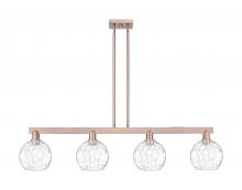 Innovations Lighting 716-4I-AC-G1215-8 - Athens Water Glass - 4 Light - 51 inch - Antique Copper - Stem hung - Island Light