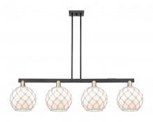 Innovations Lighting 716-4I-BAB-G121-10RW - Farmhouse Rope - 4 Light - 53 inch - Black Antique Brass - Stem hung - Island Light