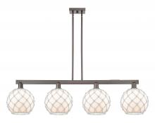 Innovations Lighting 716-4I-OB-G121-10RW - Farmhouse Rope - 4 Light - 53 inch - Oil Rubbed Bronze - Stem hung - Island Light
