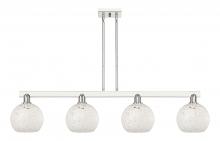 Innovations Lighting 716-4I-PN-G1216-8WM - White Mouchette - 4 Light - 51 inch - Polished Nickel - Stem hung - Island Light