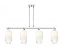 Innovations Lighting 716-4I-PN-G484-7OP - Brookhaven Flute - 4 Light - 48 inch - Polished Nickel - Stem hung - Island Light