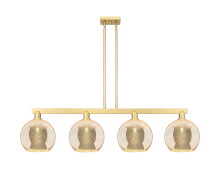 Innovations Lighting 716-4I-SG-G128-10 - Athens - 4 Light - 53 inch - Satin Gold - Stem hung - Island Light