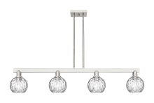 Innovations Lighting 716-4I-SN-G1215-6 - Athens Water Glass - 4 Light - 49 inch - Brushed Satin Nickel - Stem hung - Island Light