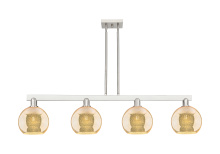 Innovations Lighting 716-4I-SN-G128-8 - Athens - 4 Light - 51 inch - Brushed Satin Nickel - Stem hung - Island Light