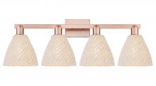 Innovations Lighting 716-4W-AC-NBD-75-NAT - Bristol Natural - 4 Light - 36 inch - Antique Copper - Bath Vanity Light