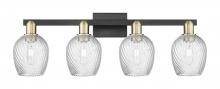 Innovations Lighting 716-4W-BAB-G292 - Salina - 4 Light - 33 inch - Black Antique Brass - Bath Vanity Light