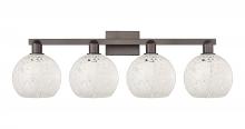 Innovations Lighting 716-4W-OB-G1216-8WM - White Mouchette - 4 Light - 35 inch - Oil Rubbed Bronze - Bath Vanity Light
