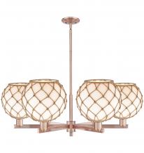 Innovations Lighting 716-6CR-AC-G121-10RB - Farmhouse Rope - 6 Light - 40 inch - Antique Copper - Stem hung - Chandelier