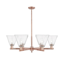 Innovations Lighting 716-6CR-AC-GBC-84 - Berkshire Glass - 6 Light - 38 inch - Antique Copper - Stem hung - Chandelier