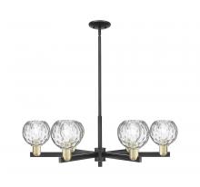 Innovations Lighting 716-6CR-BAB-G1215-6 - Athens Water Glass - 6 Light - 36 inch - Black Antique Brass - Stem hung - Chandelier