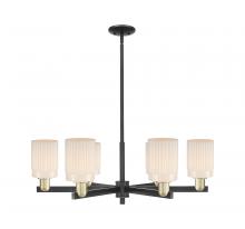 Innovations Lighting 716-6CR-BAB-G341 - Hadley - 6 Light - 34 inch - Black Antique Brass - Stem hung - Chandelier