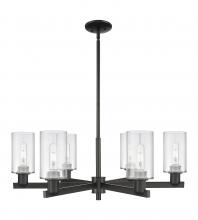 Innovations Lighting 716-6CR-BK-G802 - Clymer - 6 Light - 34 inch - Matte Black - Stem hung - Chandelier