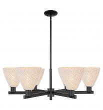 Innovations Lighting 716-6CR-BK-NBD-75-NAT - Bristol Natural - 6 Light - 24 inch - Matte Black - Chandelier
